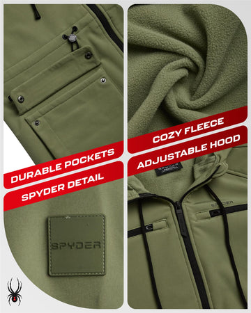Spyder women's softshell jacket sleek silhouette for versatile daily wear