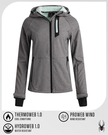 Spyder terry fleece lining visible offers warm, cozy everyday layering.