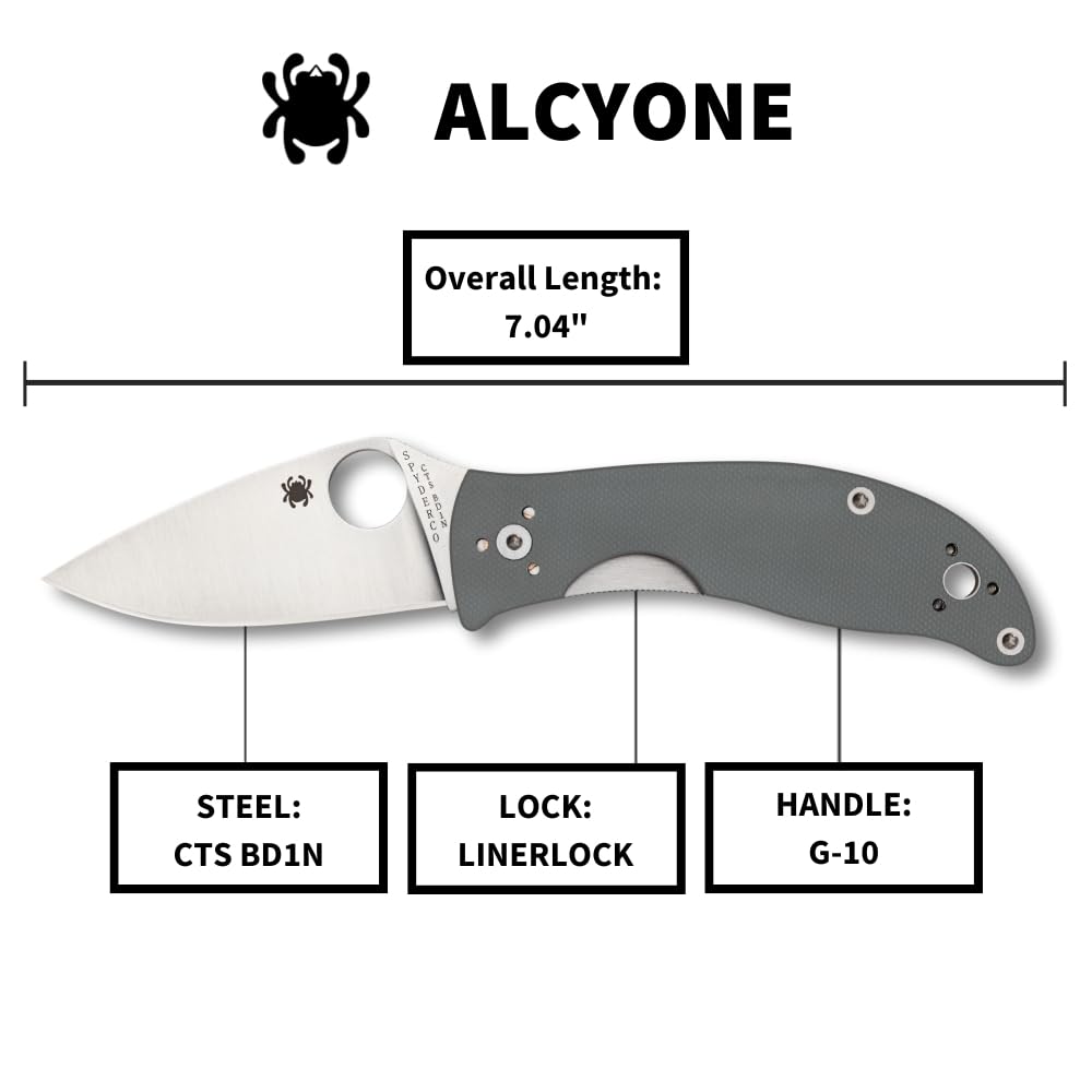 Spyderco Alcyone 4-way pocket clip supports versatile carry.