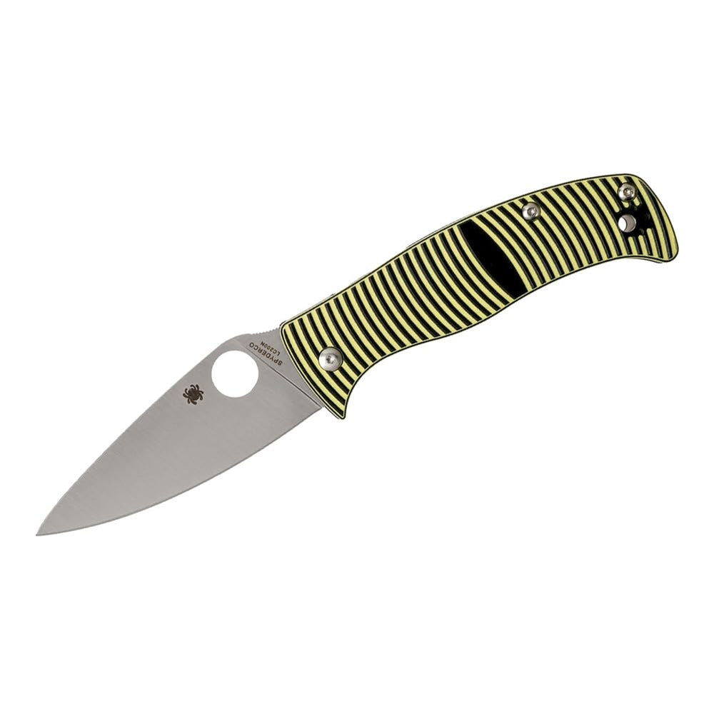 Spyderco Caribbean Salt blade close-up shows LC200N corrosion resistance