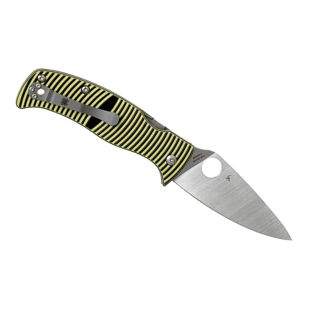 Spyderco Caribbean Salt reversible clip with titanium hourglass design