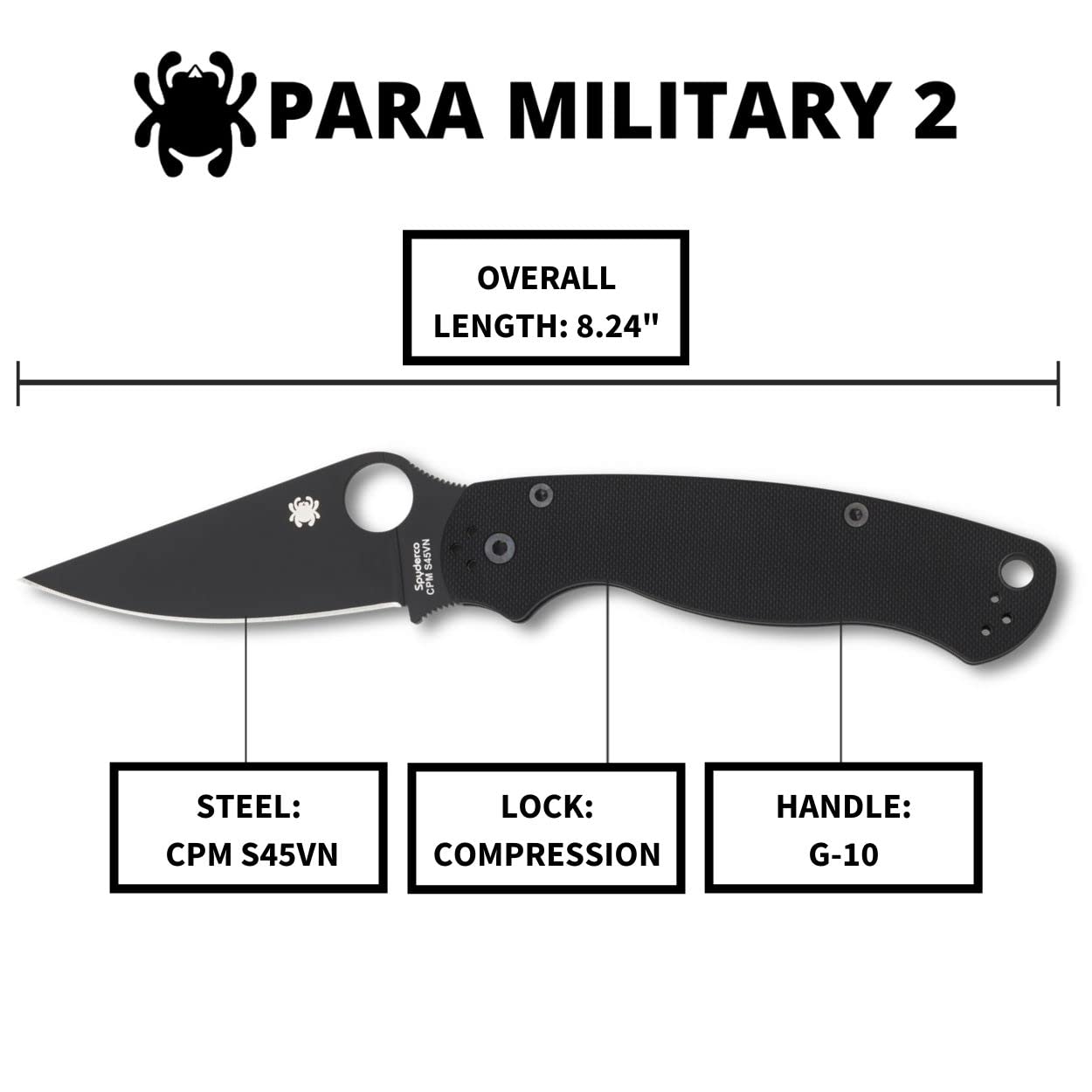 Full flat-ground blade profile of Para Military 2
