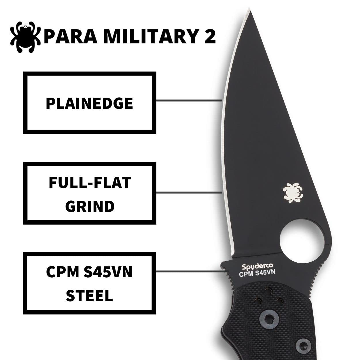 G-10 handle in black on Para Military 2