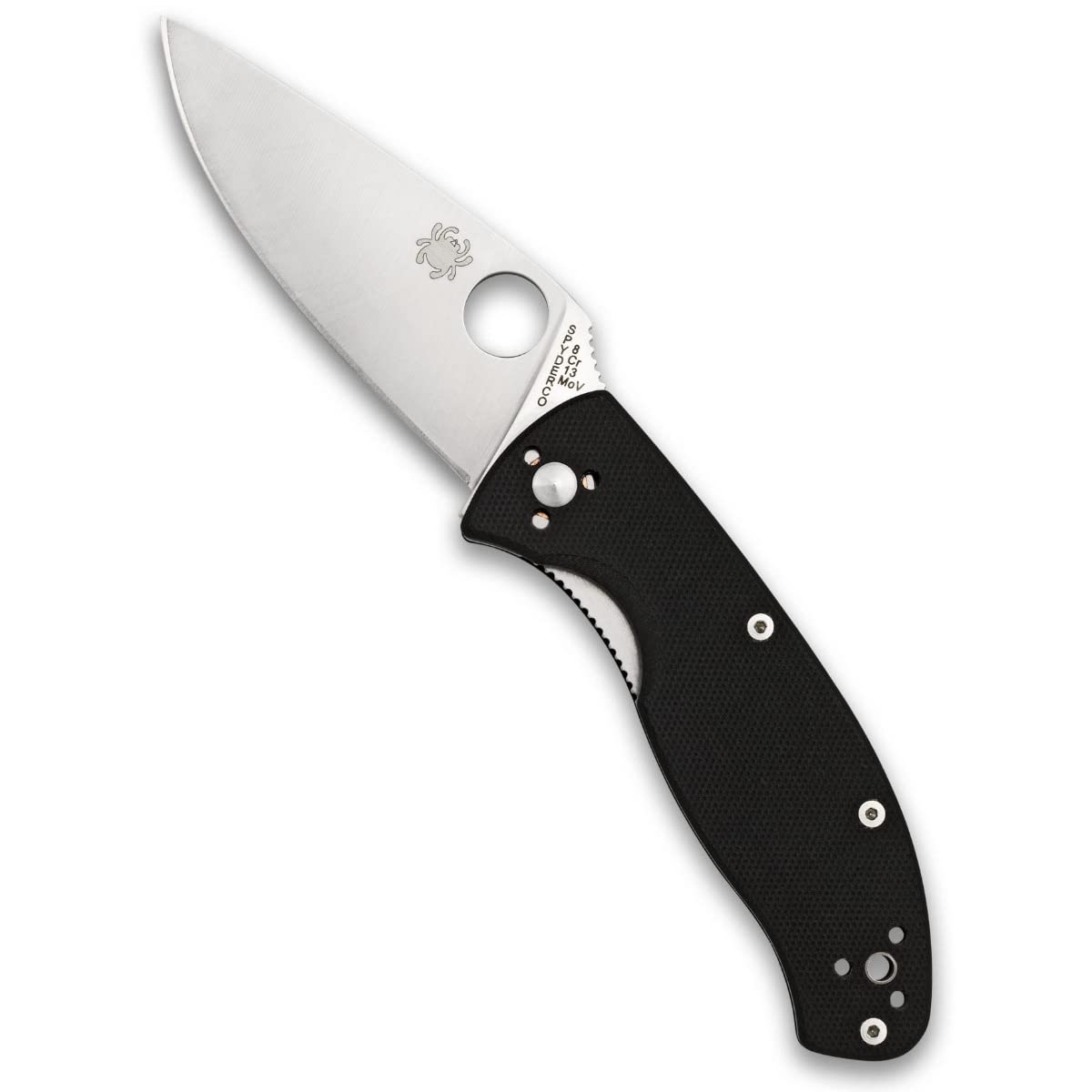 Spyderco Tenacious folding knife with G-10 handle shown closed
