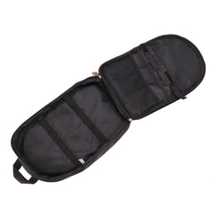 Open view of compartments keeping flatware secure and preventing clatter during transport