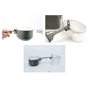 SPYMINNPOO Mess Kit anti-slip handle for secure, comfortable carrying.
