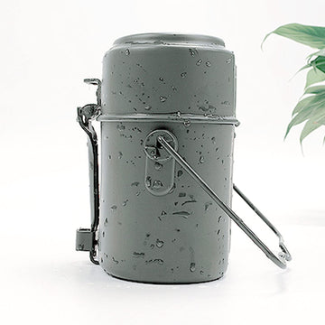 SPYMINNPOO Mess Kit cleans quickly with water rinse after meals.