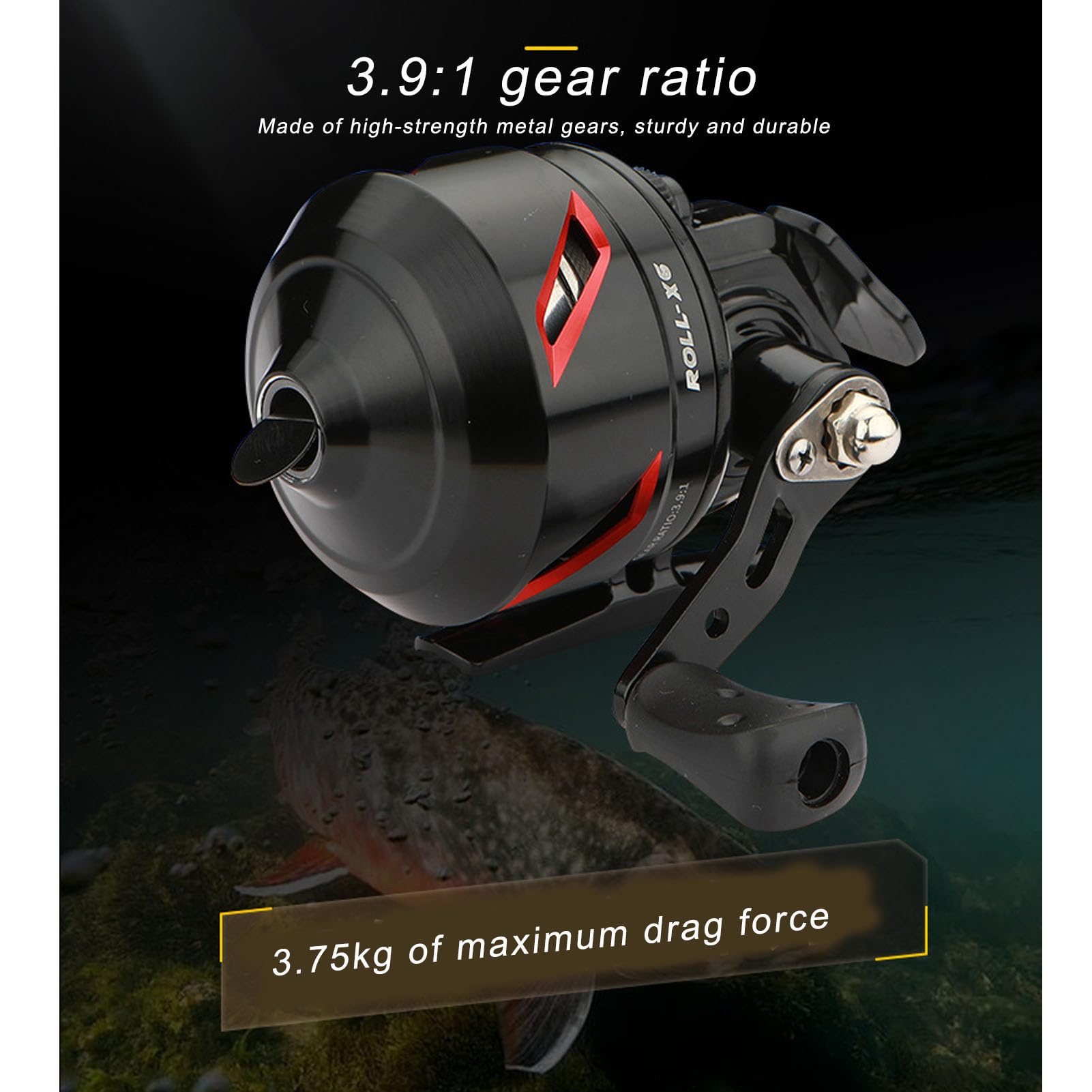 SPYMINNPOO red metal finish provides bold visibility on the water.