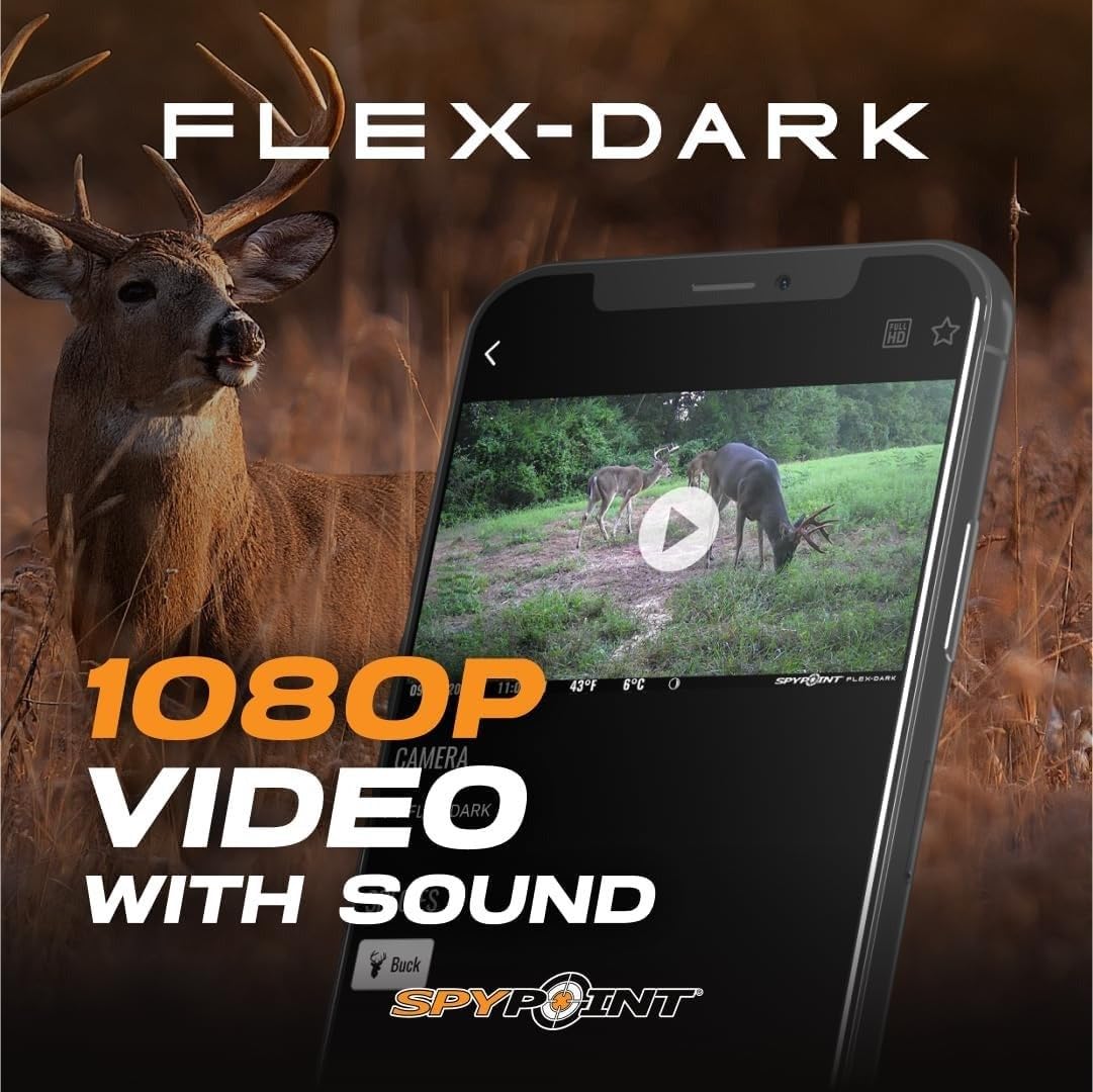 SPYPOINT Flex-Dark 1080p video with sound for immersive evidence