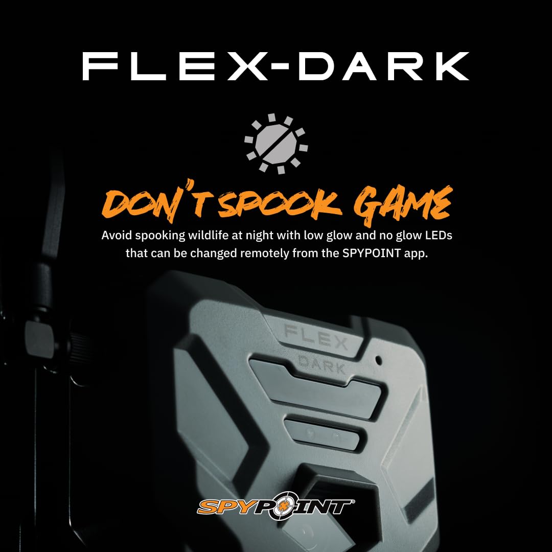 SPYPOINT Flex-Dark transmits images via cellular plan for quick sharing.