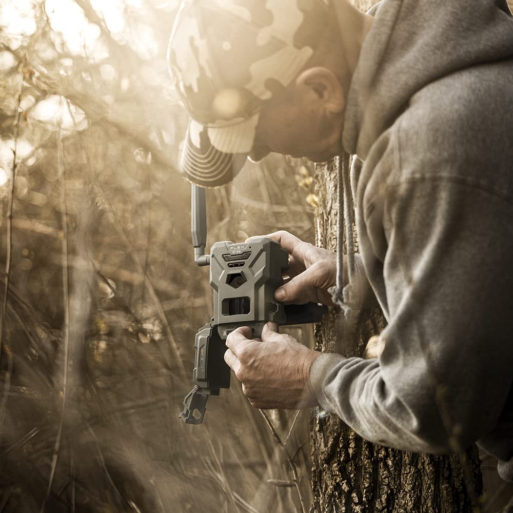 SPYPOINT Flex G-36 100 ft flash range illuminates distant wildlife for nighttime scouting