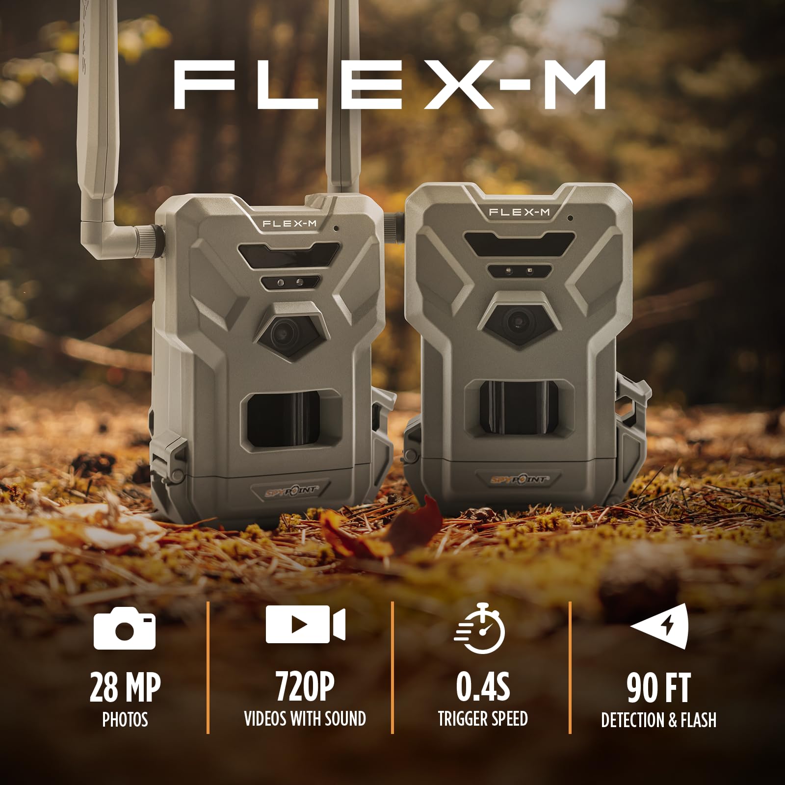 SPYPOINT Flex-M Constant Capture enables simultaneous image capture and transmission.