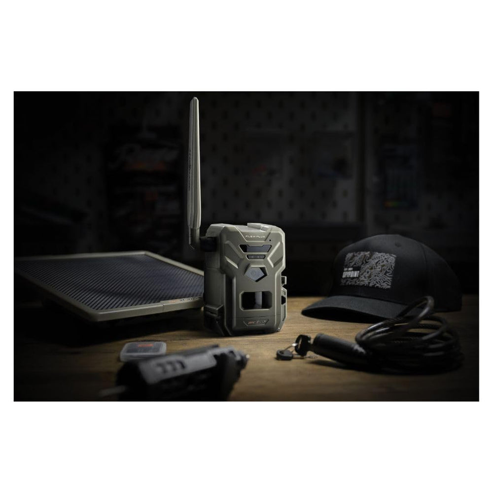 SPYPOINT Flex-Plus night-vision trigger emphasizes quick action in dim light.