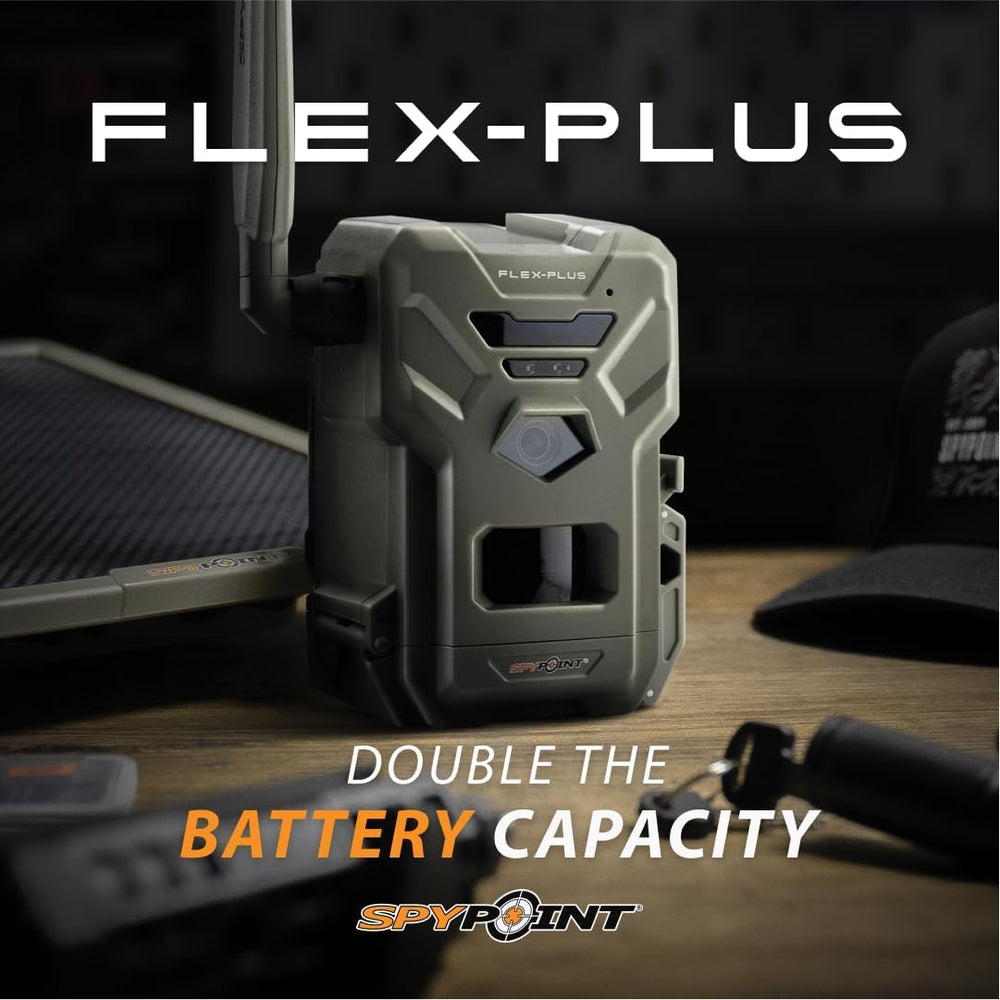 SPYPOINT Flex-Plus Ultimate Pack battery compartment displays extended capacity for longer uptime in the field.