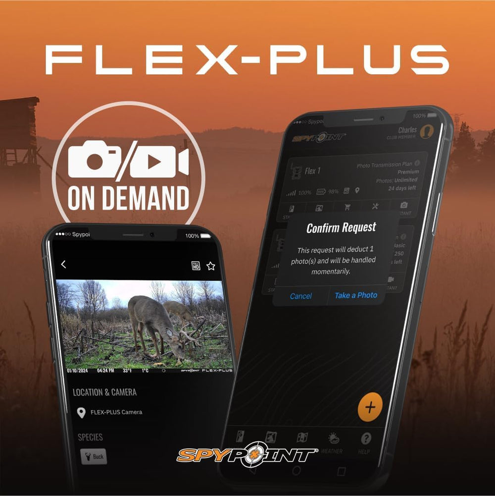 SPYPOINT Flex-Plus Ultimate Pack dual-SIM cards illustrate cross-carrier coverage for stable signals.