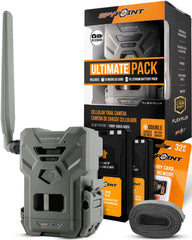 SPYPOINT Flex-Plus Ultimate Pack front view showing rugged build for field use with long battery life.
