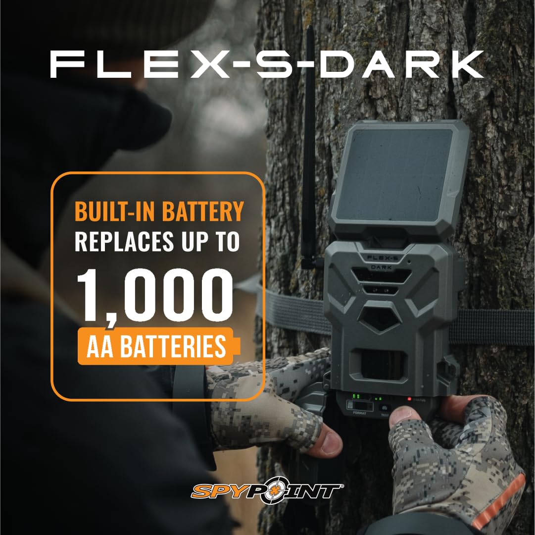 SPYPOINT Flex-S-Dark ghost grey casing blends into environments for concealment.