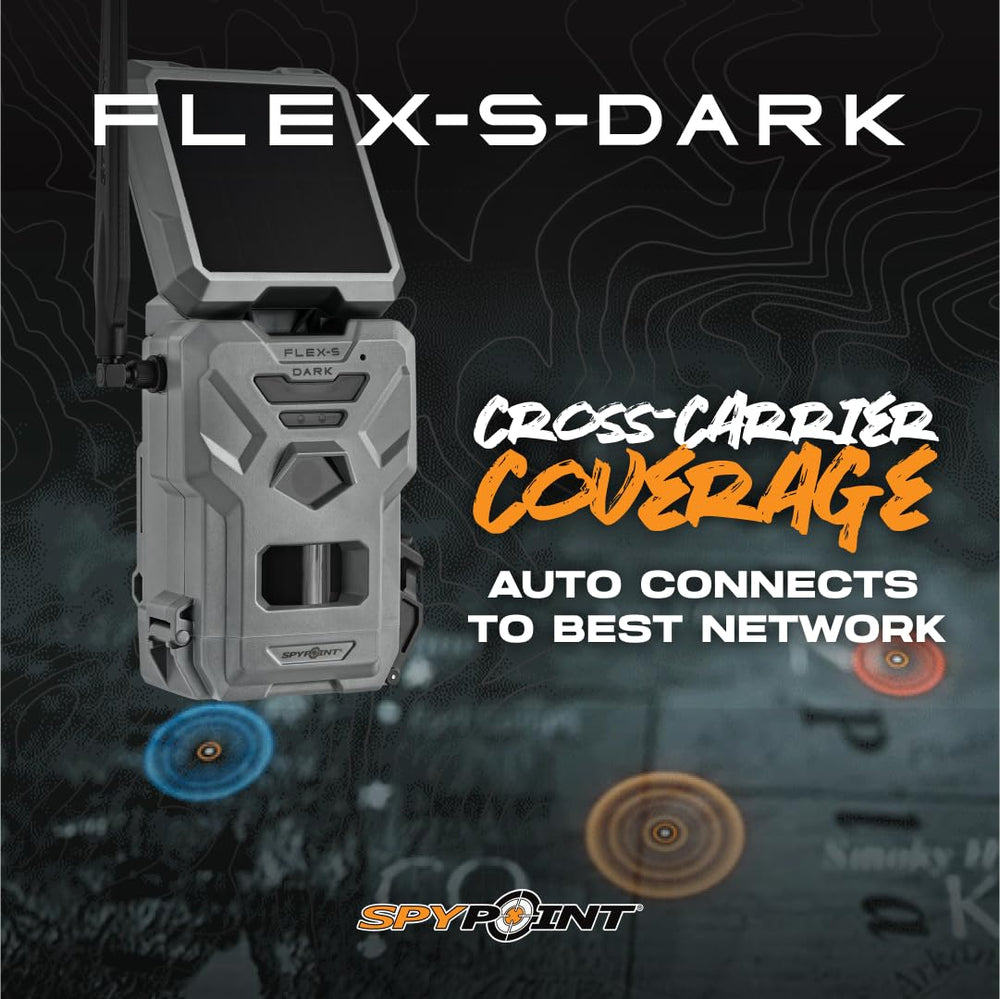 SPYPOINT Flex-S-Dark semi flexible antenna resists damage in tough terrain.