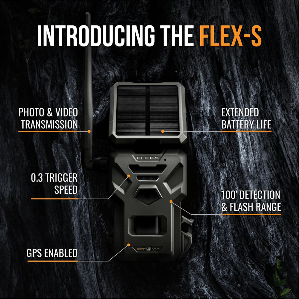 SPYPOINT FLEX-S night vision LEDs illuminate trails at night