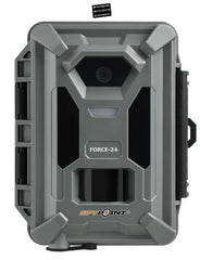 SPYPOINT Force 24 camera front view shows compact build for field setups.