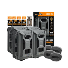 SPYPOINT Force-24MP trail camera front view captures motion-triggered wildlife images.