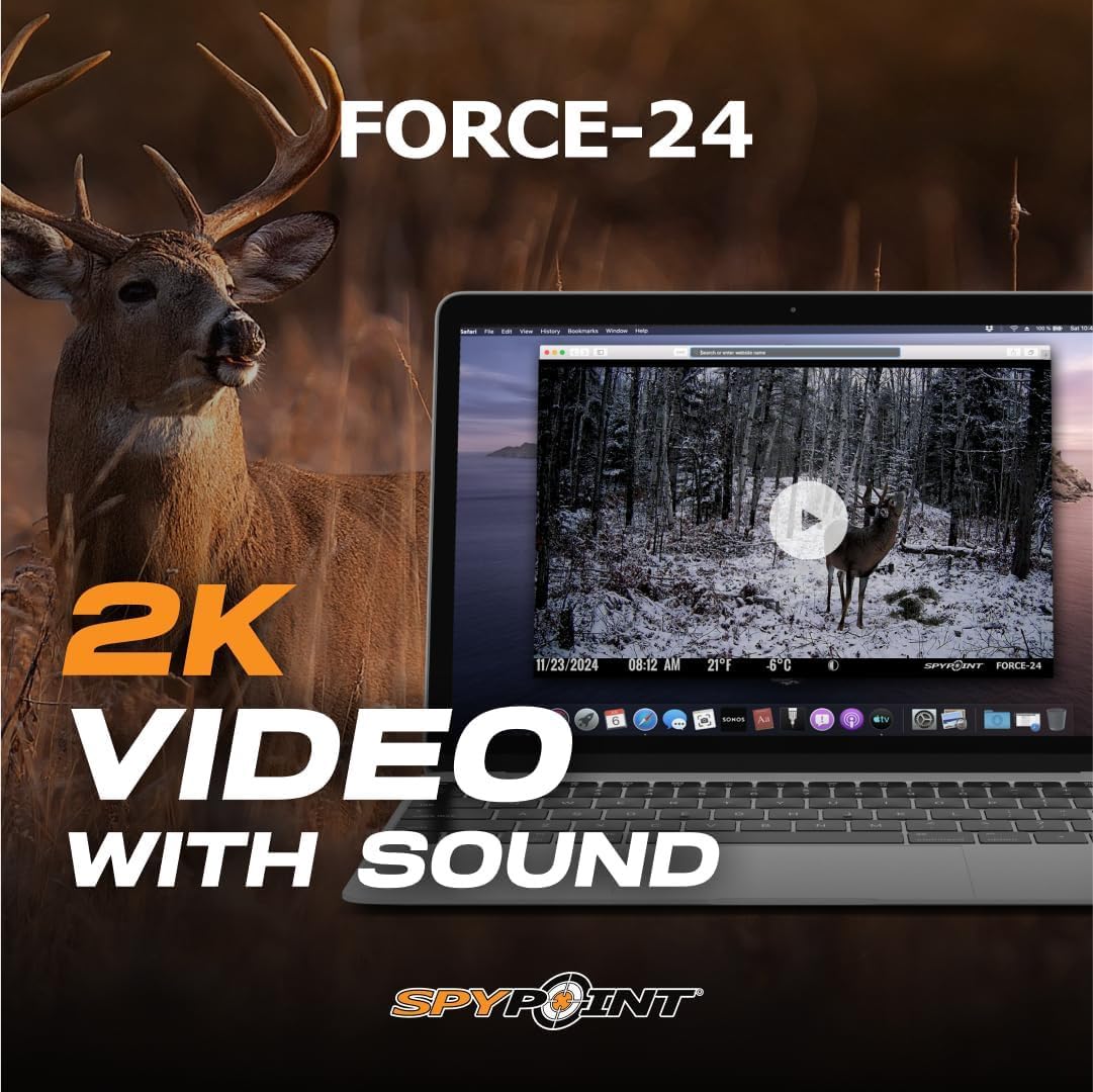 SPYPOINT Force-24MP trail camera trigger action demonstrates quick response.