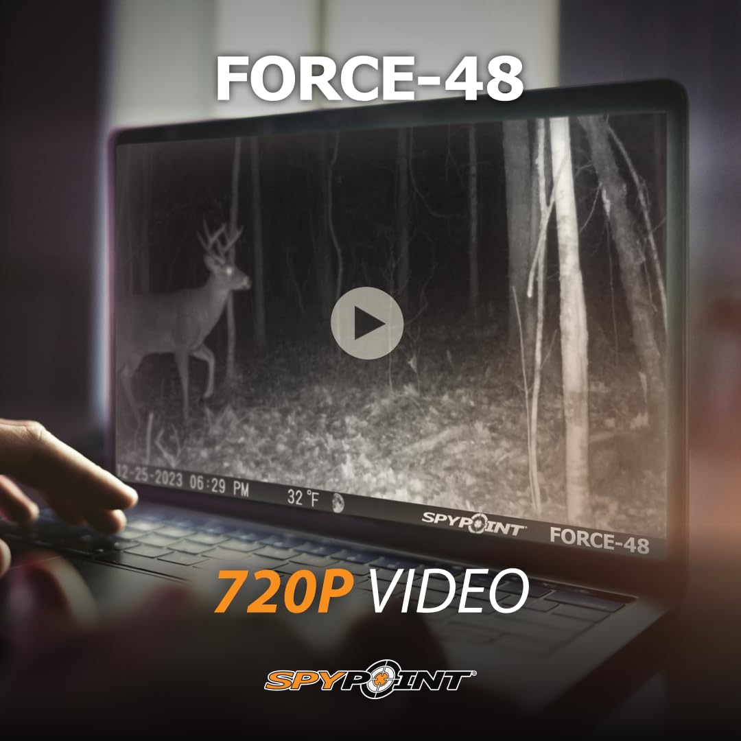 SPYPOINT Force 48 day-night footage illustrates versatile wildlife observation and property monitoring.