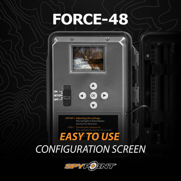 SPYPOINT Force 48 multi-shot capture delivers up to five photos per detection.