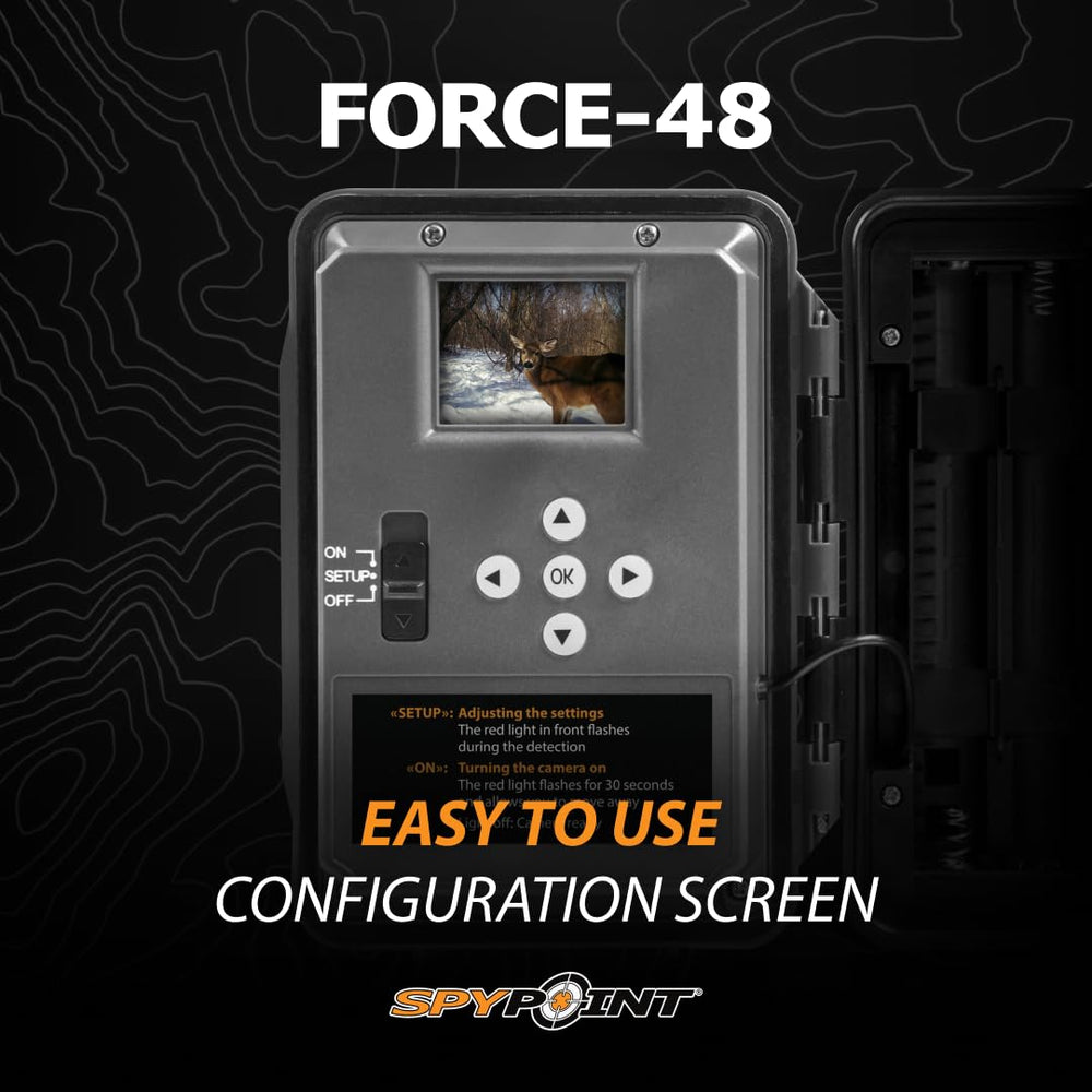 SPYPOINT Force 48 multi-shot capture delivers up to five photos per detection.