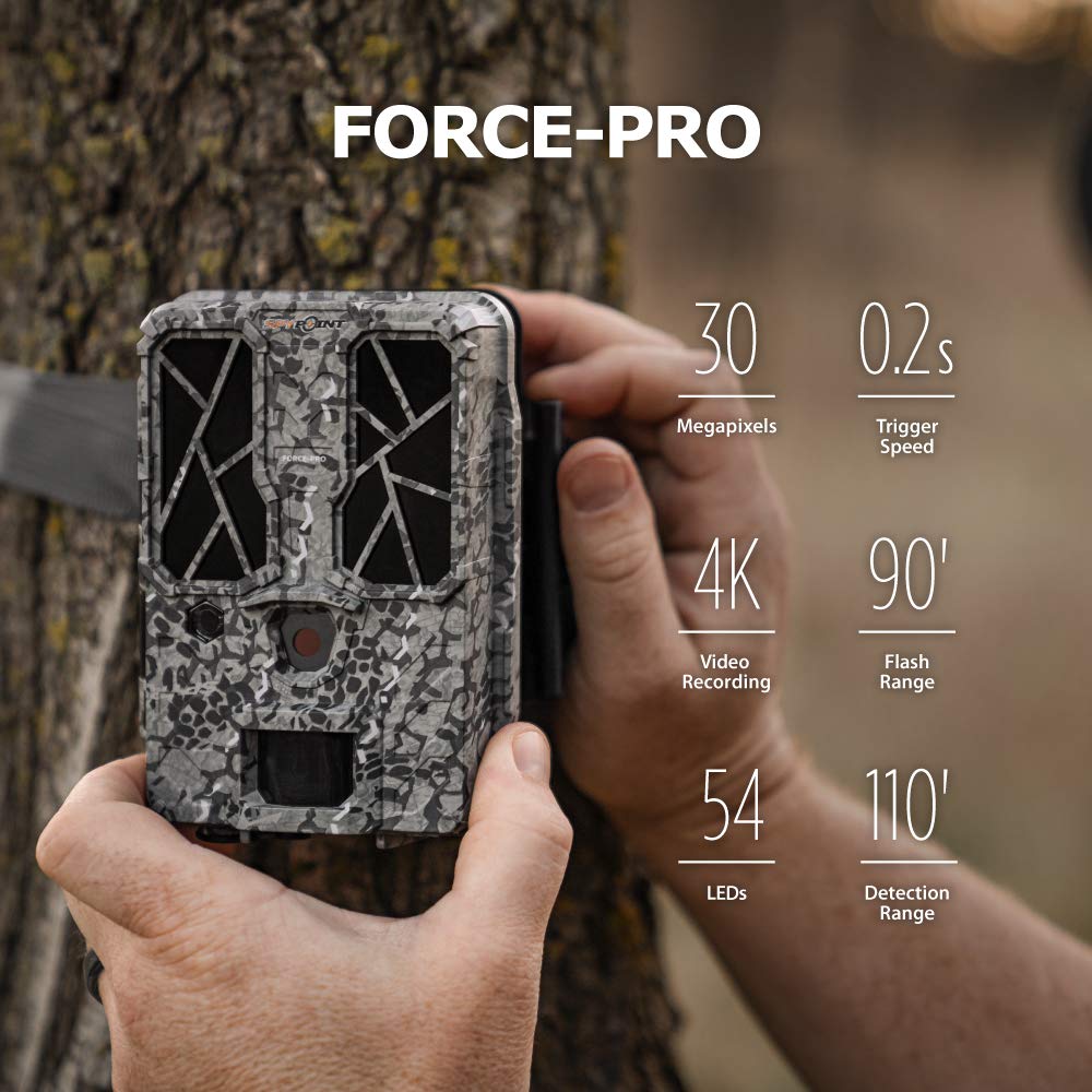 SPYPOINT FORCE-PRO 4K video capture provides vivid wildlife moments.
