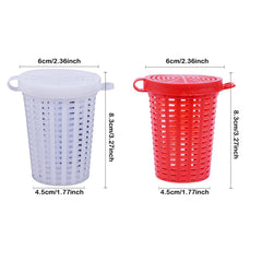 Close-up of red bait cage from SquEqu 10-pack