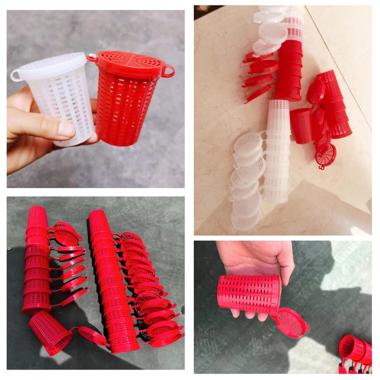 Large capacity bait cage holding bait materials