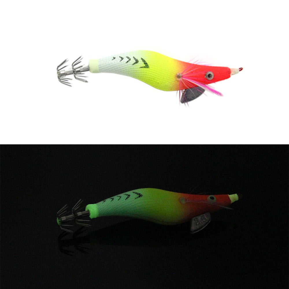 Angled view of lure construction and materials