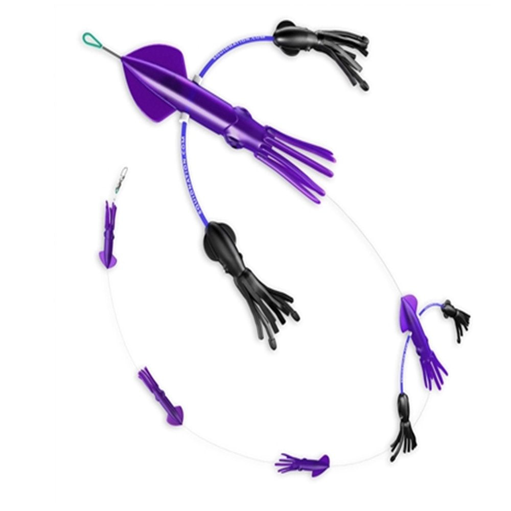 Squid Nation Billfish Edition Flippy Floppy Thing Daisy Chain in Purple Crunch, a teaser for billfish.