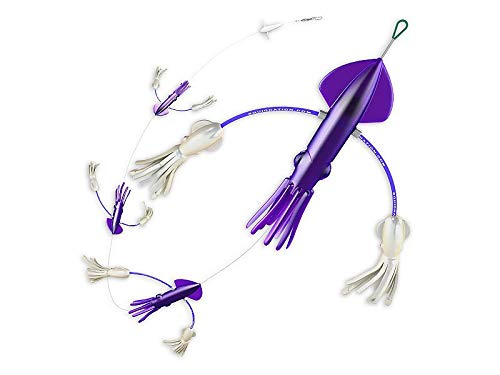 Squidnation Flippy-Floppy Daisy Chain Purple Crunch attracts tuna and marlin while trolling