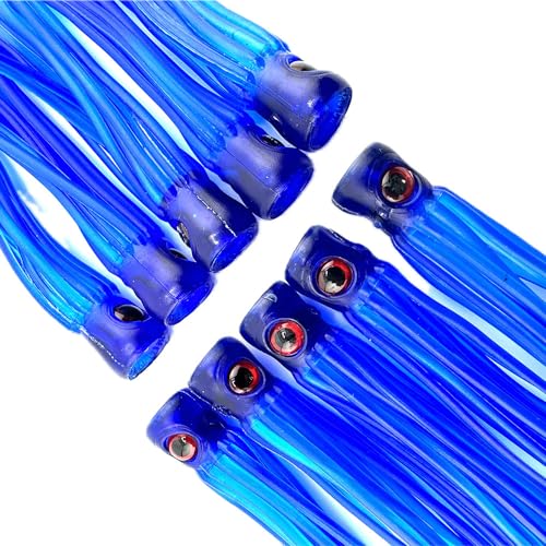 Squidnation Slammer Chugger anchored with Ballyhoo rig, smooth motion attracts bites.
