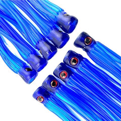 Squidnation Slammer Chugger anchored with Ballyhoo rig, smooth motion attracts bites.