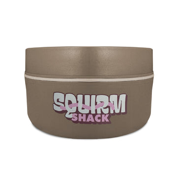 Squirm Shack insulated live bait storage with compact handle keeps bait ready on the move.