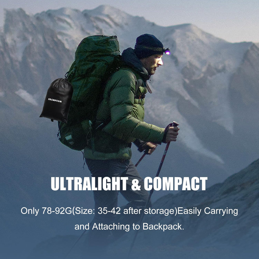 Srempeom booties weigh about 100g for ultra-light packing.