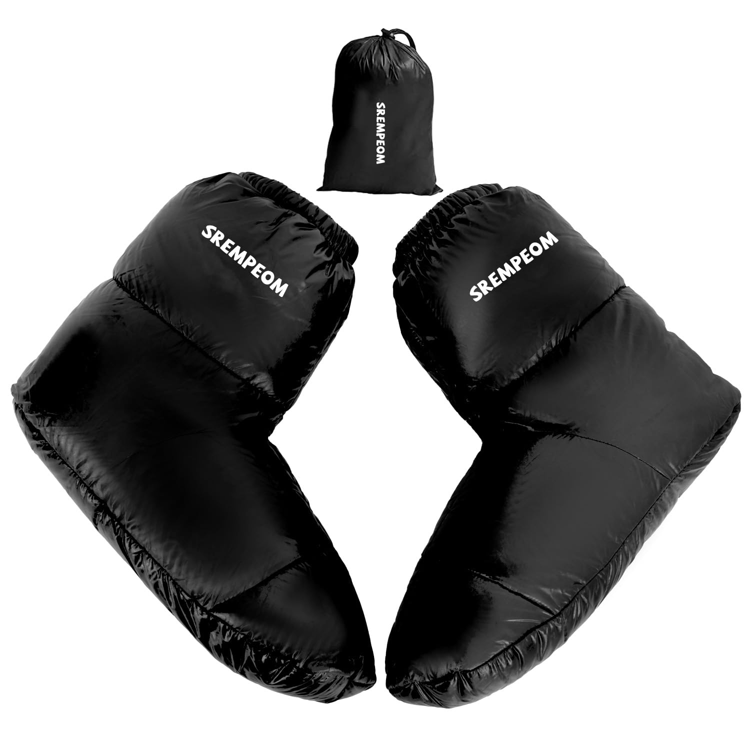 Srempeom booties suit winter camping setups for rest.