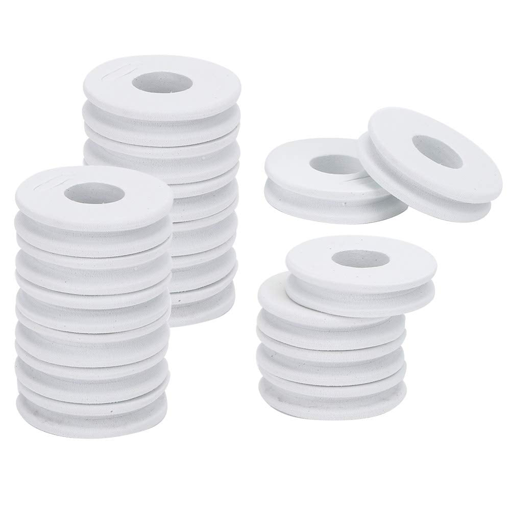 Srliya hooks secured on foam spool promotes damage-free storage of gear.