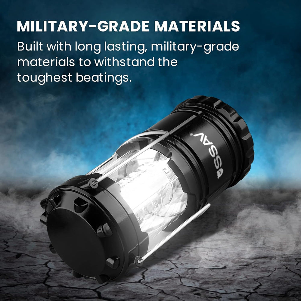 SSAV 4Pack lantern includes batteries for immediate use in emergencies.