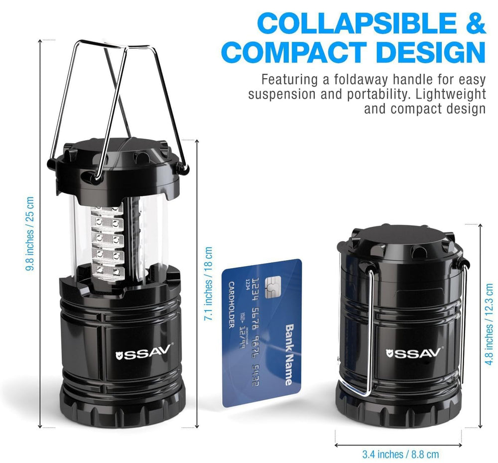 SSAV 4Pack lantern waterproof and submersible for outdoor use.