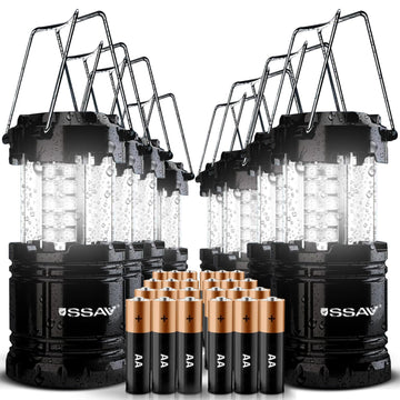 SSAV 8 pack lantern collapsible design for compact packing and quick light
