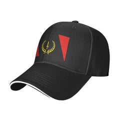 SSZAUDHB Black American Heritage Flag 1967 sandwich cap front view with sun protection.