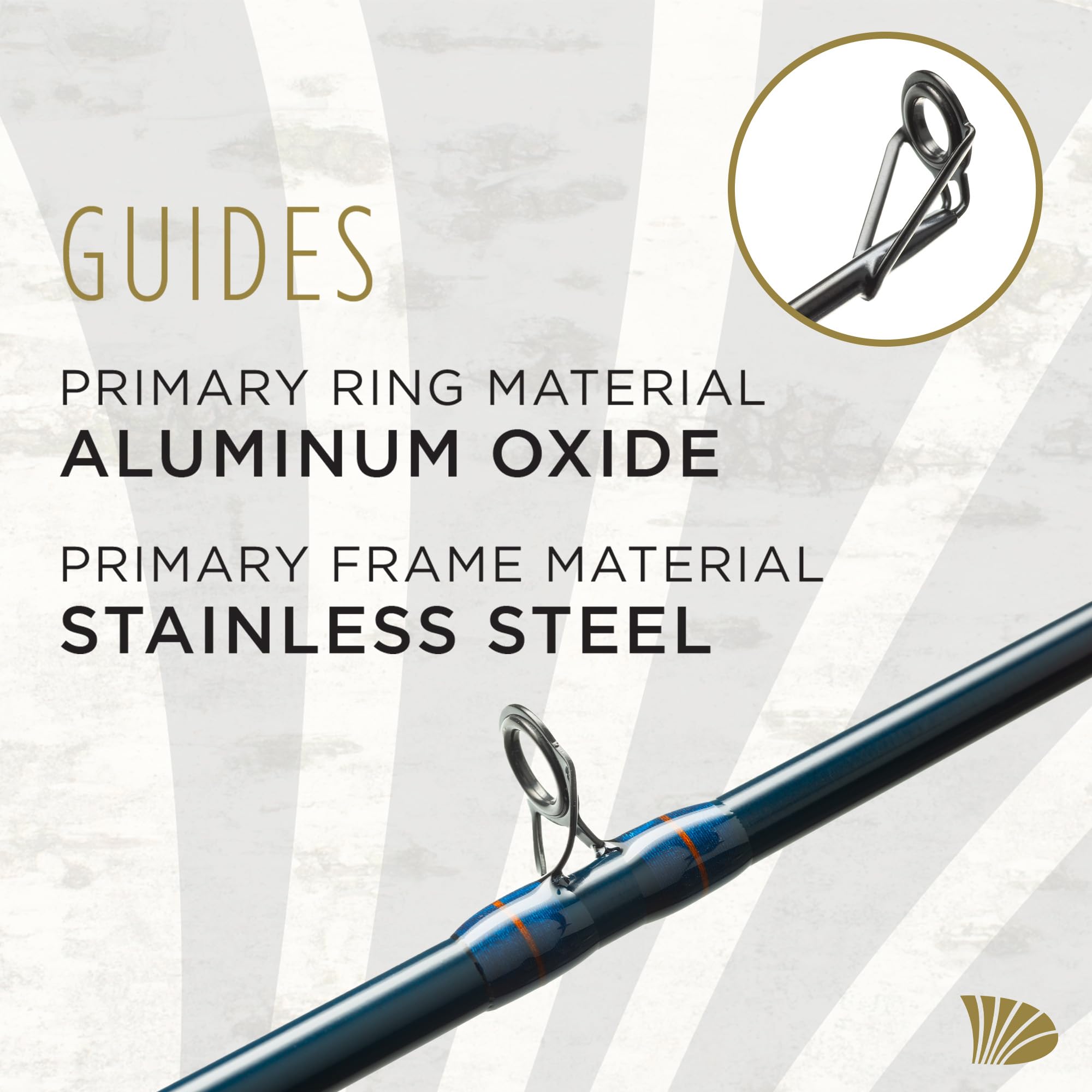 St. Croix Triumph casting rod with hard aluminum-oxide guides for smooth line flow