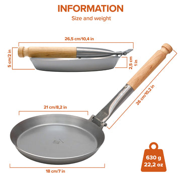 Stabilotherm jaegarstekpanna open-fire-ready pan for forest cooking.