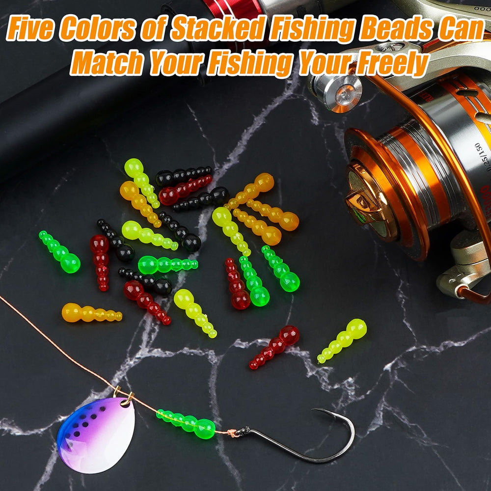 Stacked fishing beads yellow color 150pcs