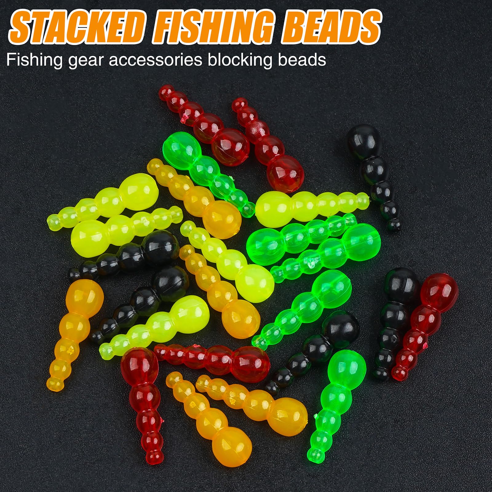 Box of stacked fishing beads 150pcs packaging