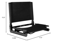 StadiumChair Gamechanger bleacher seat black carrying handle for easy transport